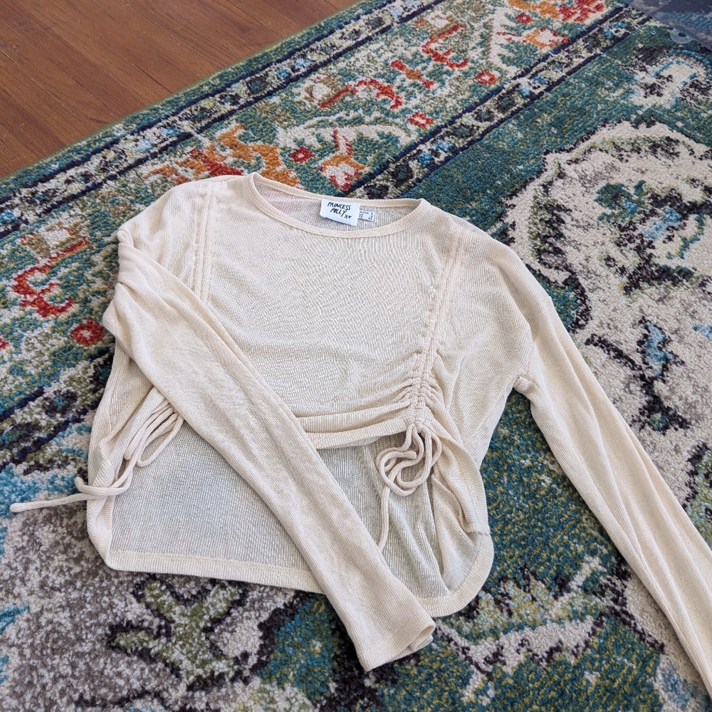 Princess Polly Cream Long-Sleeve Top